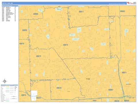 Royal Oak, MI city map