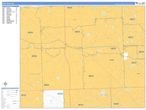 Southfield, MI city map