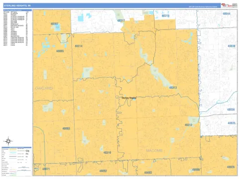 Sterling Heights, MI city map