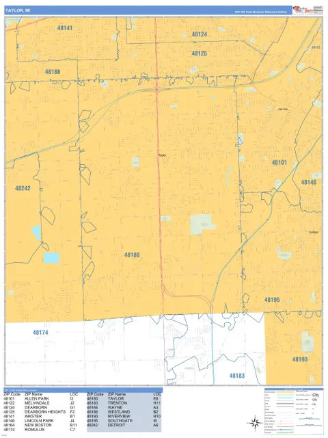 Taylor, MI city map