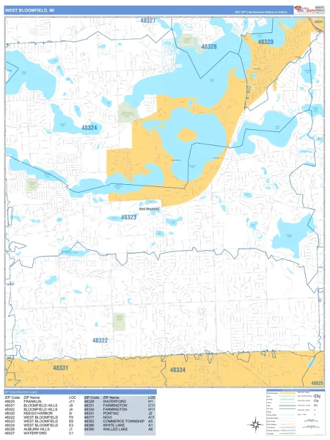 West Bloomfield, MI city map