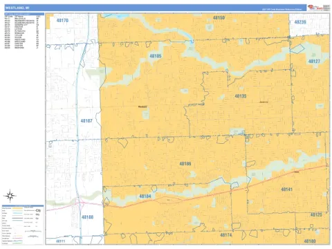 Westland, MI city map