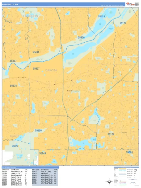 Burnsville, MN city map