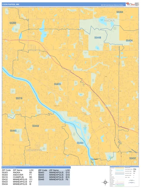 Coon Rapids, MN city map