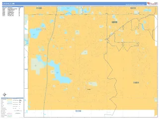 Lakeville, MN Business Reference style ZIP Code wall map