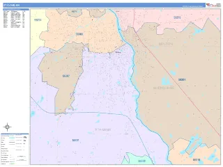 St. Cloud, MN ColorCast style ZIP Code wall map
