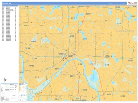 St Paul, MN city map