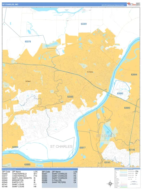 St Charles, MO city map
