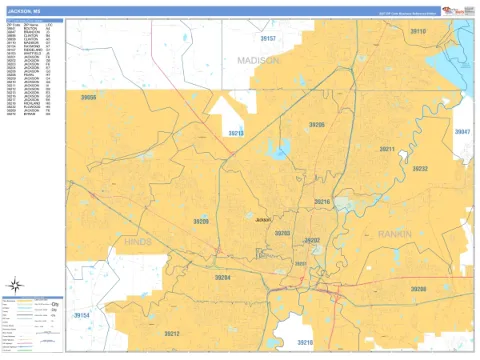 Jackson, MS city map