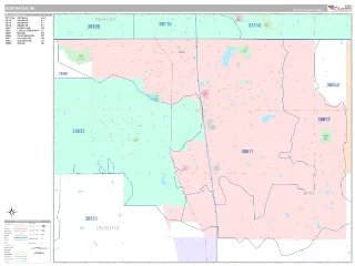 Southaven, MS Classic style ZIP Code wall map