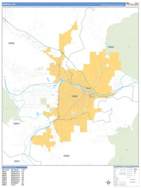 Missoula, MT city map