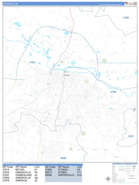 Greenville, NC city map