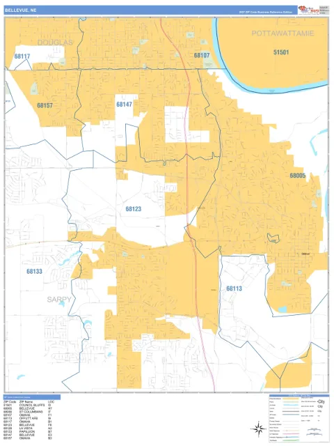 Bellevue, NE city map