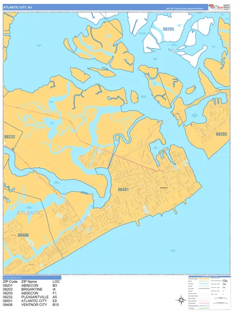 Atlantic City, NJ city map