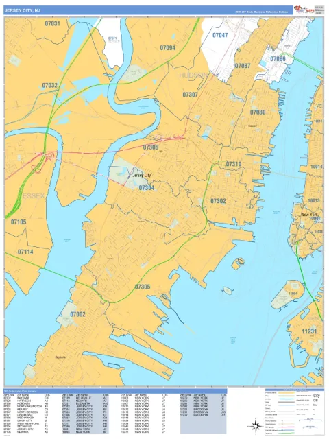 Jersey City, NJ city map