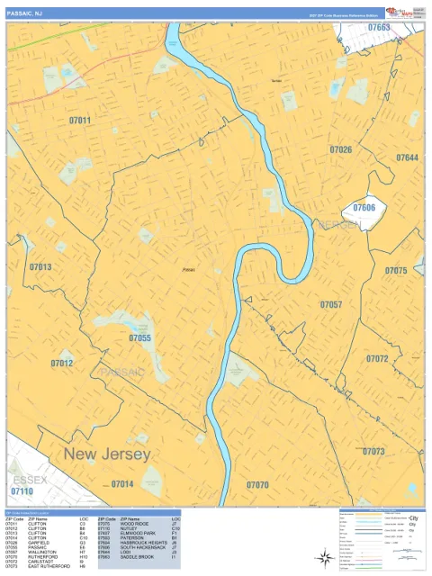 Passaic, NJ city map