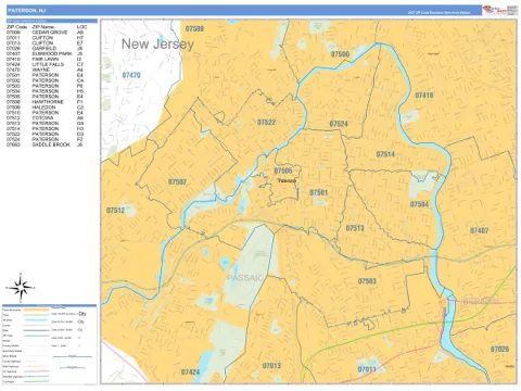Paterson, NJ city map