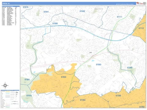 Union, NJ city map