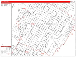 West New York, NJ RedLine style ZIP Code wall map