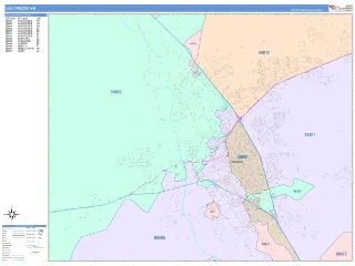 Las Cruces, NM ColorCast style ZIP Code wall map