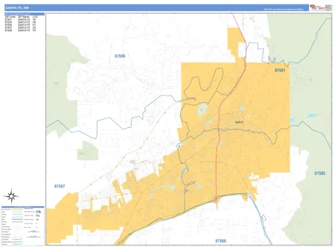 Santa Fe, NM city map