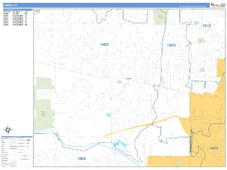 Greece, NY Business Reference style ZIP Code wall map