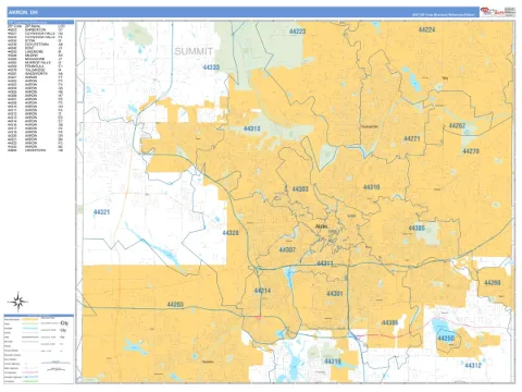 Akron, OH city map