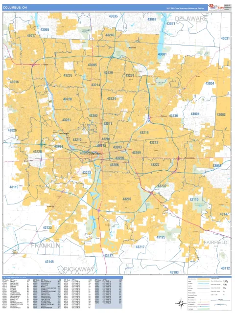 Columbus, OH city map