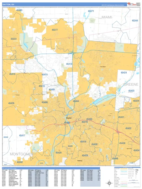 Dayton, OH city map