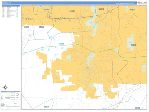 Elyria, OH city map