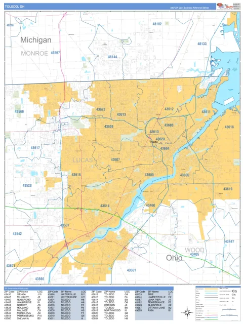Toledo, OH city map