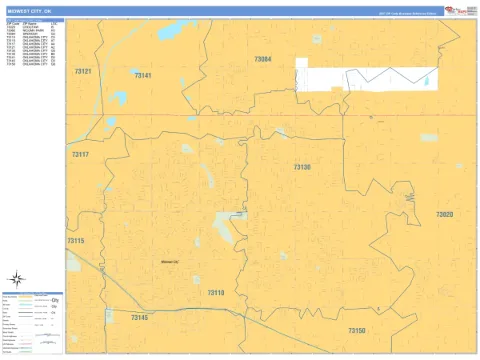 Midwest City, OK city map
