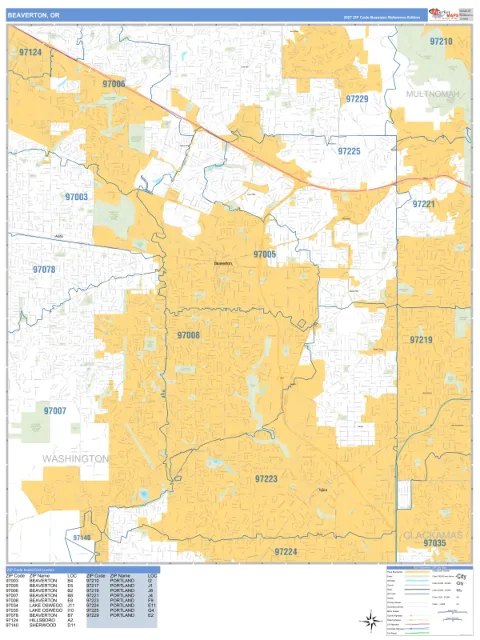 Beaverton, OR city map