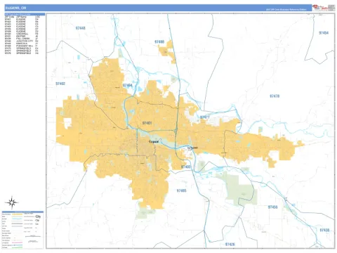 Eugene, OR city map