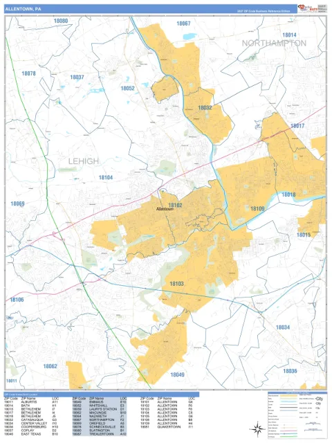 Allentown, PA city map