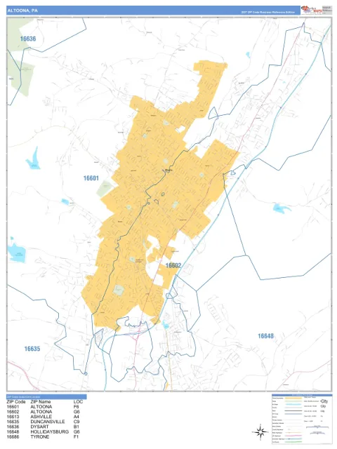 Altoona, PA city map