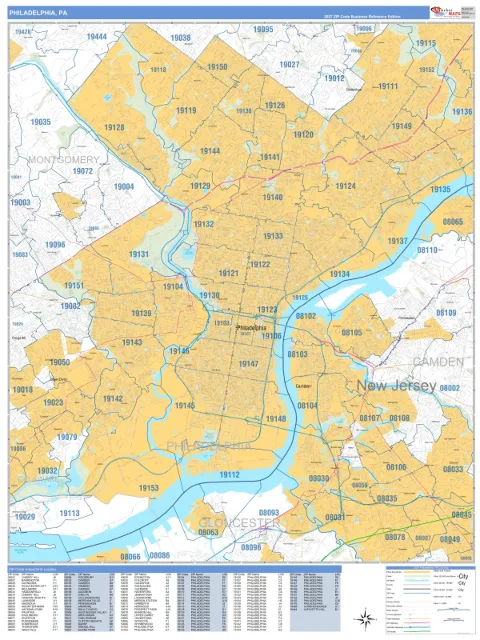 Philadelphia, PA city map