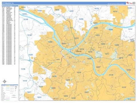 Pittsburgh, PA city map
