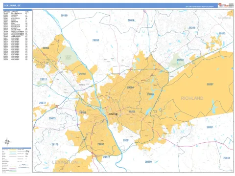 Columbia, SC city map