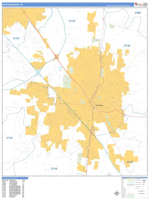 Murfreesboro, TN city map