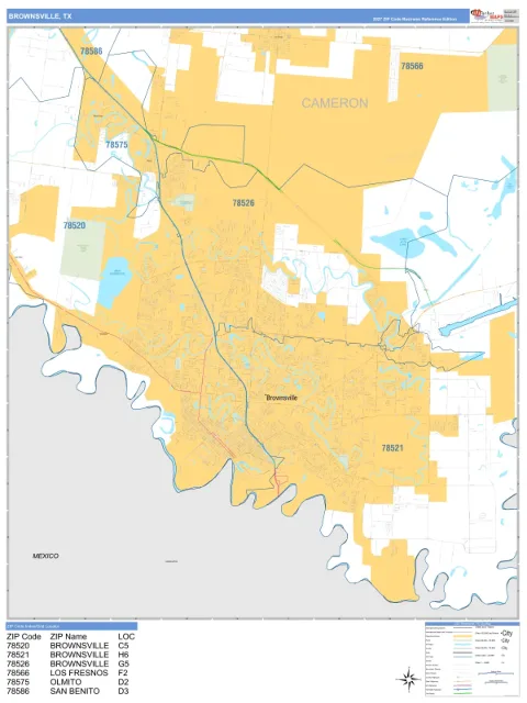 Brownsville, TX city map
