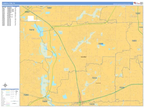 Carrollton, TX city map