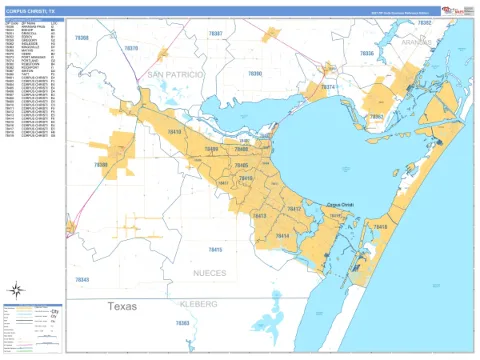 Corpus Christi, TX city map