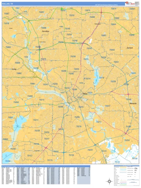 Dallas, TX city map