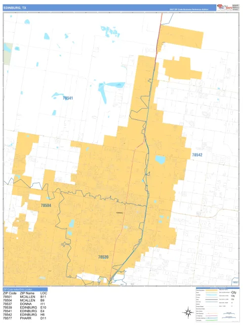 Edinburg, TX city map