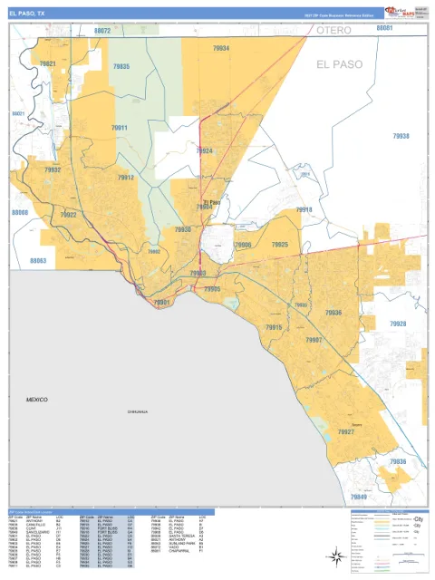 El Paso, TX city map