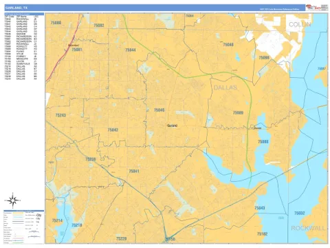 Garland, TX city map
