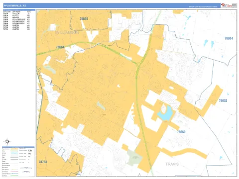 Pflugerville, TX city map