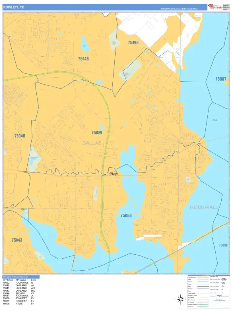 Rowlett, TX city map