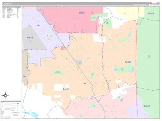 Layton, UT Classic style ZIP Code wall map